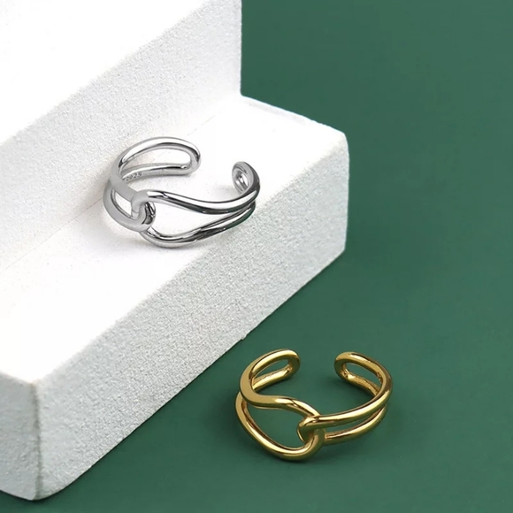 The Madison - 14k Yellow Gold Open Infinity Ring - Picture 4 of 11